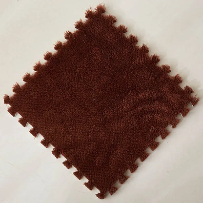 Puzzles Carpet Soft Plush Mat Baby Play Mat Baby Toys in Children's Room Keep Warm Anti-slip Home Decor Rugs 30*30*1CM