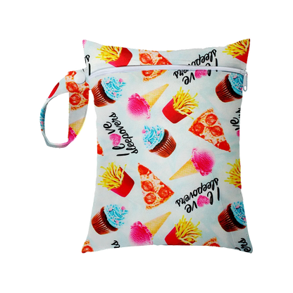 Mini Size 25x20cm Diaper Bag Waterproof Reusable Mummy Bag Printed Pocket Nappy Bags PUL Travel Wet Dry Bags Purple Color