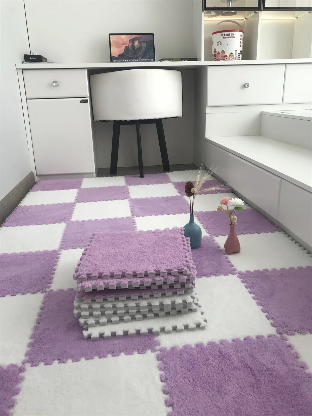 DHDH Soft Plush Kids Carpet Baby Play Mat Children's Rugs Toys EVA Foam Children's Mat Puzzle Interlock Floor Mats 30*30 CM