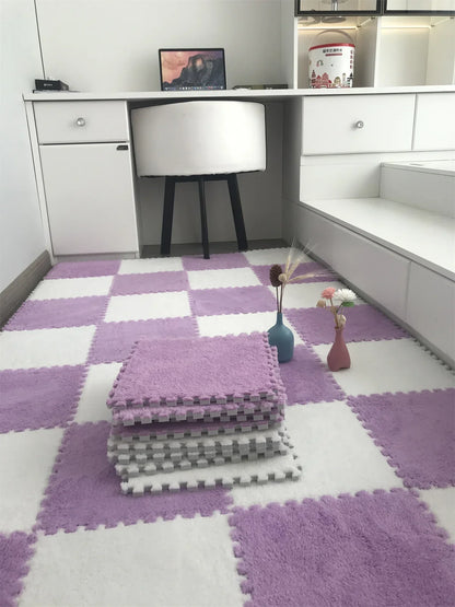 DHDH Soft Plush Kids Carpet Baby Play Mat Children's Rugs Toys EVA Foam Children's Mat Puzzle Interlock Floor Mats 30*30 CM