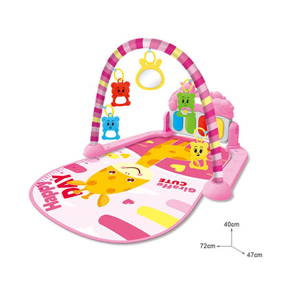 0-36 Months Baby Fitness Stand Music Play Gym Activity Toys Newborn Piano Crawling Blanket Pedal Game Pad Early Education Gifts