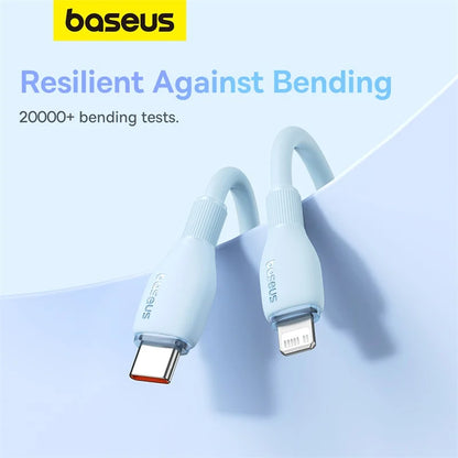Cabo USB-C Baseus 20W — Carga Rápida para iPhone, iPad e MacBook | 1,2m ou 2m