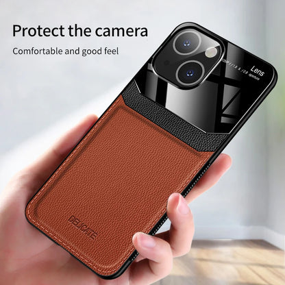 For iPhone 13 Magnetic Leather Case Back Cover Camera Protection iPhone 14 Phone Funda iPhone 15/iPhone 13 Mini/iPhone 13 Pro