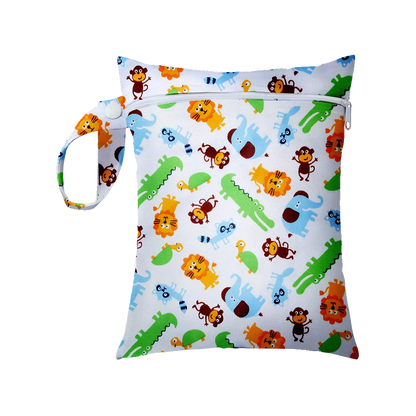 Mini Size 25x20cm Diaper Bag Waterproof Reusable Mummy Bag Printed Pocket Nappy Bags PUL Travel Wet Dry Bags Purple Color
