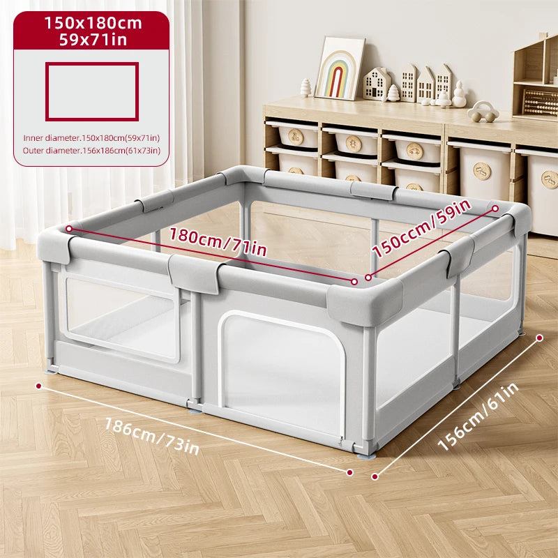 Large Baby Playpen for Children with Foam Protector Baby Playground for 0~6 Years Old Kids Ball Pit Playpen Indoor Baby Safety F