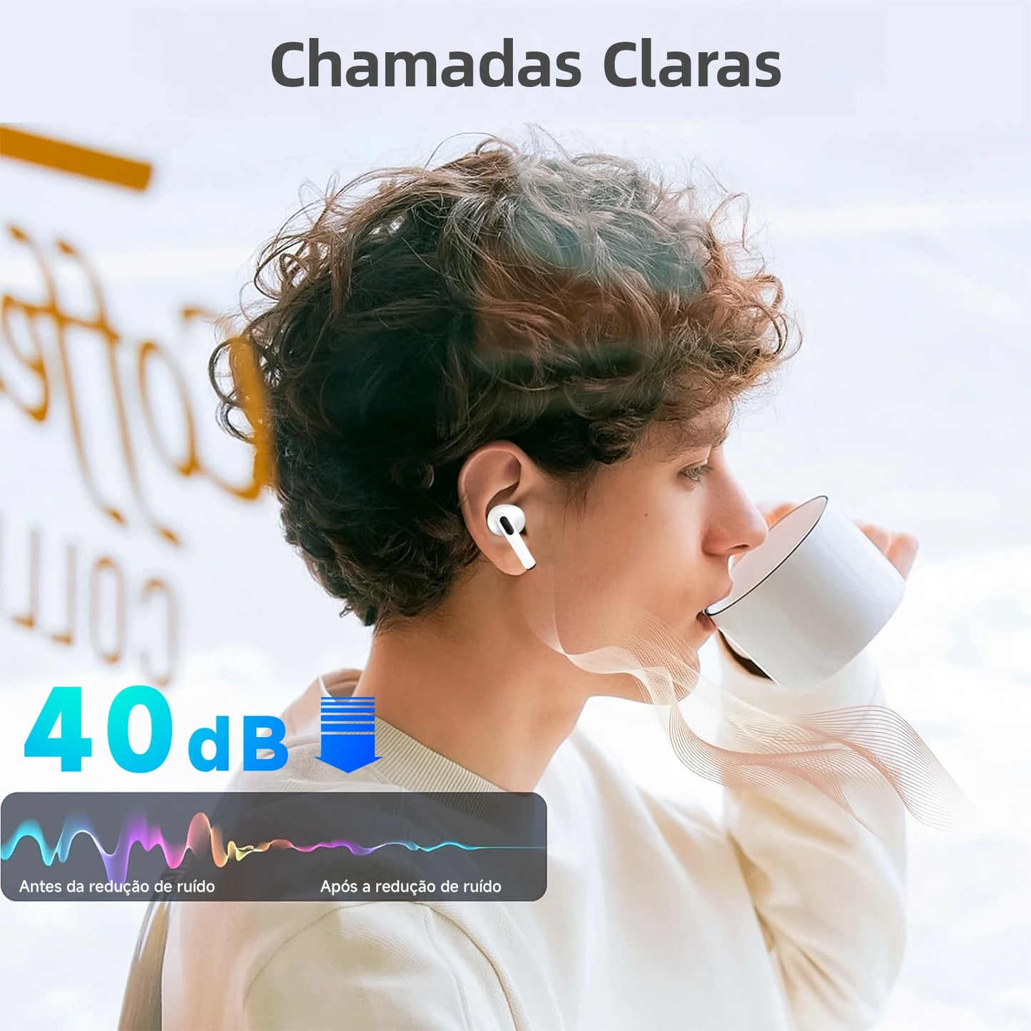 Wireless Bluetooth 5.3 Headphones 40-Hour Battery Life IPX6 Water Resistance Rating Compatible with Android and iOS