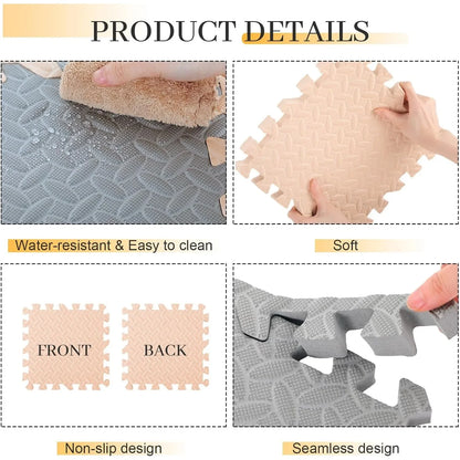 2.5cm Thick Baby Play Mat EVA Foam Non-Slip Baby Crawling Activity Mat Children's Activity and Leisure Mat Home Decor Reusable