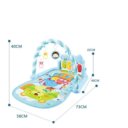 Baby Toys Pedal Piano Toy Music Fitness Rack Newborn Fitness Equipment Game Mat Prone Time Activity Gymnastics Mat 0-1 Years Old