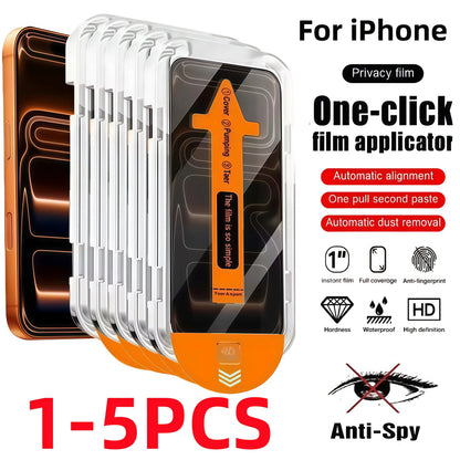 1-5pcs Privacy Protective Film Screen Protector for iPhone 17 16 15 14 13 12 11 Pro Max 17Air16Por Series With Installation Tool