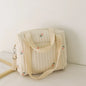 Cute Bear Baby Stroller Nappy Bag Korea Embroidery Flower Mommy Bag Soft Maternity Shoulder Pack Portable Baby Diaper Organizer