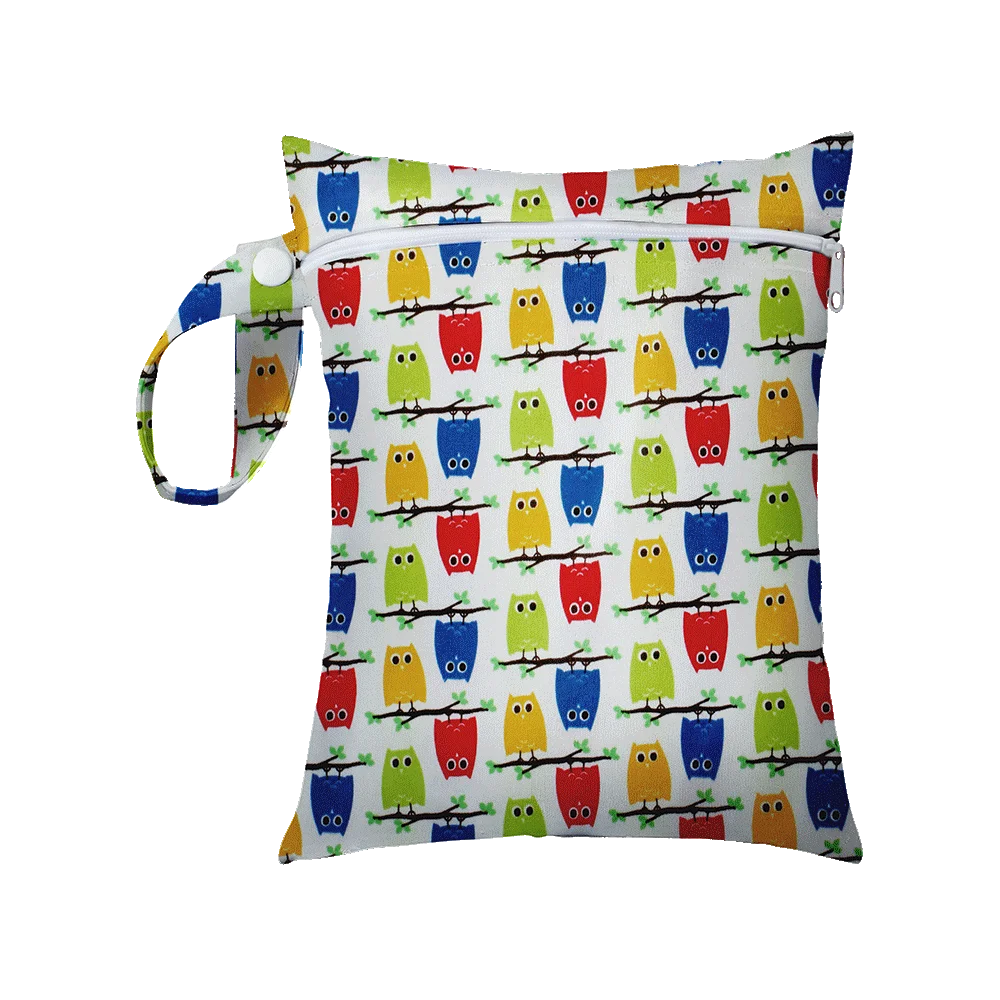 Mini Size 25x20cm Diaper Bag Waterproof Reusable Mummy Bag Printed Pocket Nappy Bags PUL Travel Wet Dry Bags Purple Color
