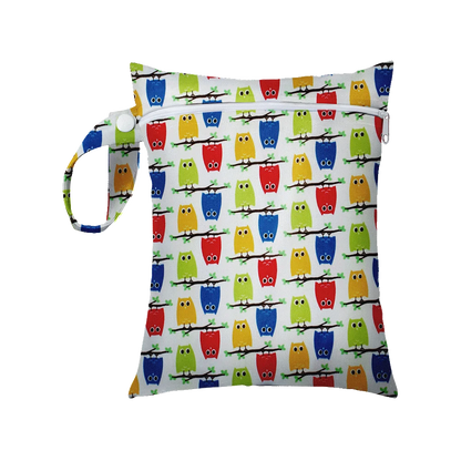 Mini Size 25x20cm Diaper Bag Waterproof Reusable Mummy Bag Printed Pocket Nappy Bags PUL Travel Wet Dry Bags Purple Color