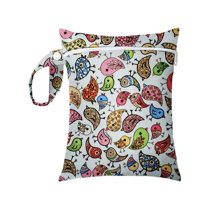 Mini Size 25x20cm Diaper Bag Waterproof Reusable Mummy Bag Printed Pocket Nappy Bags PUL Travel Wet Dry Bags Purple Color