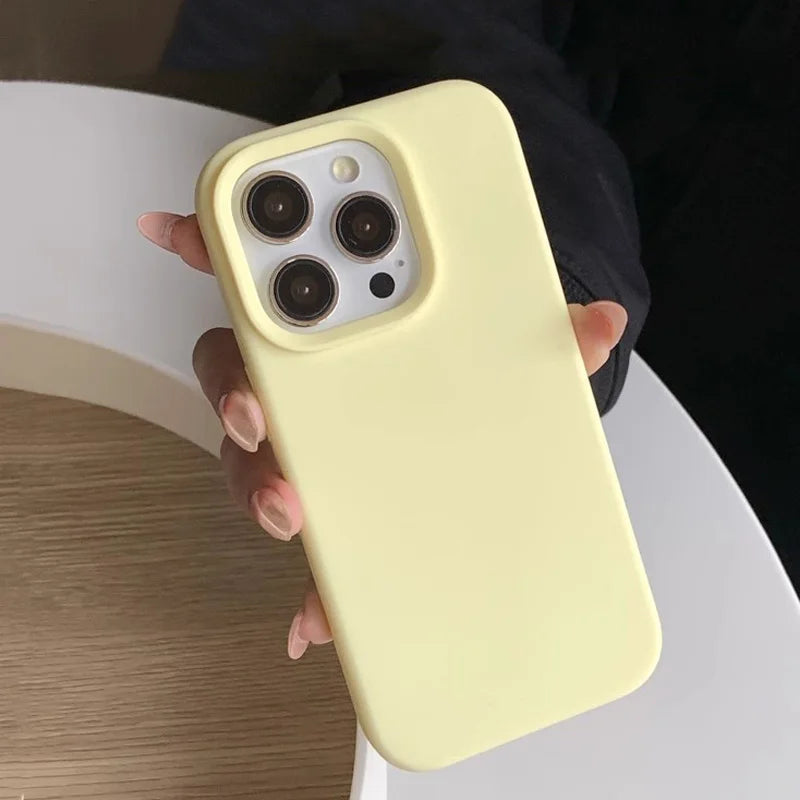 Dopamine-Inspired Silicone Solid Color Simple Fashion Phone Case for iPhone 17 Pro 16 Plus 16 Pro Max 15 14 13 12 11 Back Cover