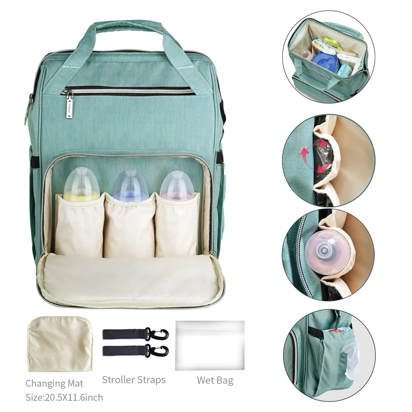 Insular New Fashion Mummy Maternity Nappy Bag Large Capacity Baby Diaper Bags Travel Backpack Designer Nursing Bag For Baby Care