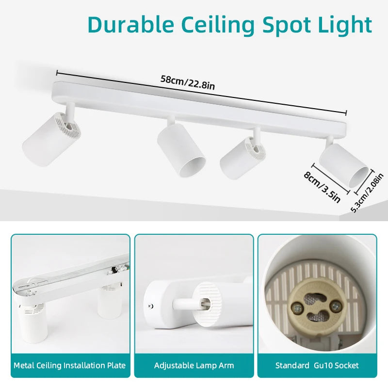 Spot de Teto LED com Lâmpada Substituível — Pendente Decorativo para Quarto e Cozinha