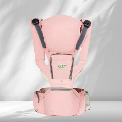 Baby Carrier Front-Facing with Waist Stool, Hip Seat, Extra Storage Pockets, and Breathable Design for Newborns