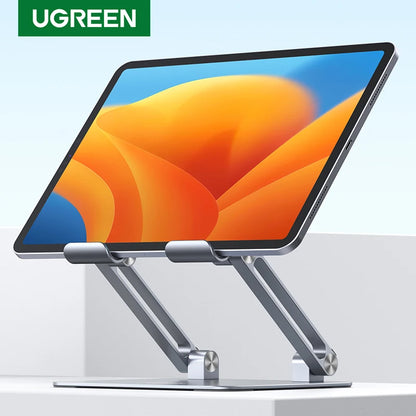 Suporte Alumínio UGREEN para iPhone, iPad e Notebook — Ajustável e Dobrável