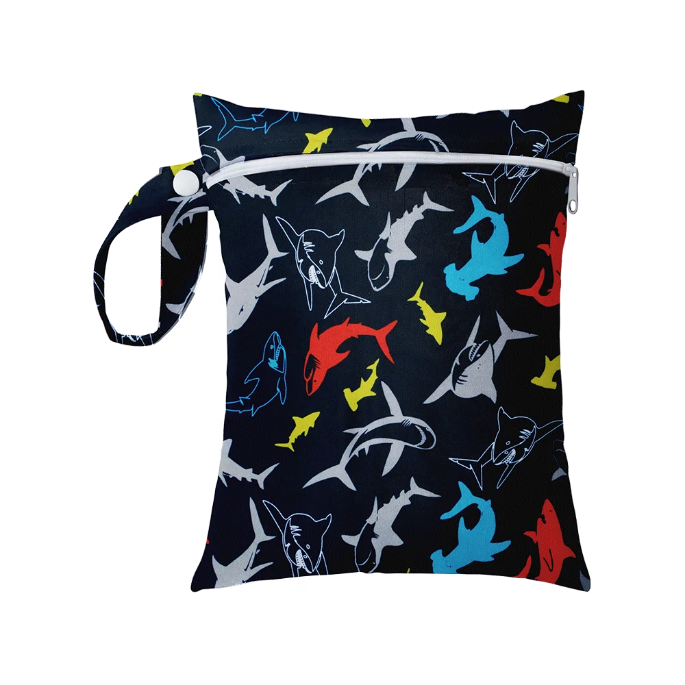 Mini Size 25x20cm Diaper Bag Waterproof Reusable Mummy Bag Printed Pocket Nappy Bags PUL Travel Wet Dry Bags Purple Color