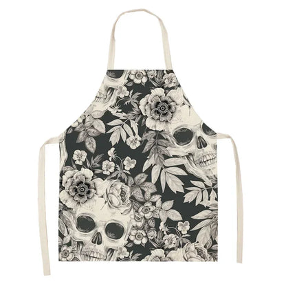 Skull pattern Aprons apron kitchen  women master apron  for kitchen Women kitchen apron for hairdresser