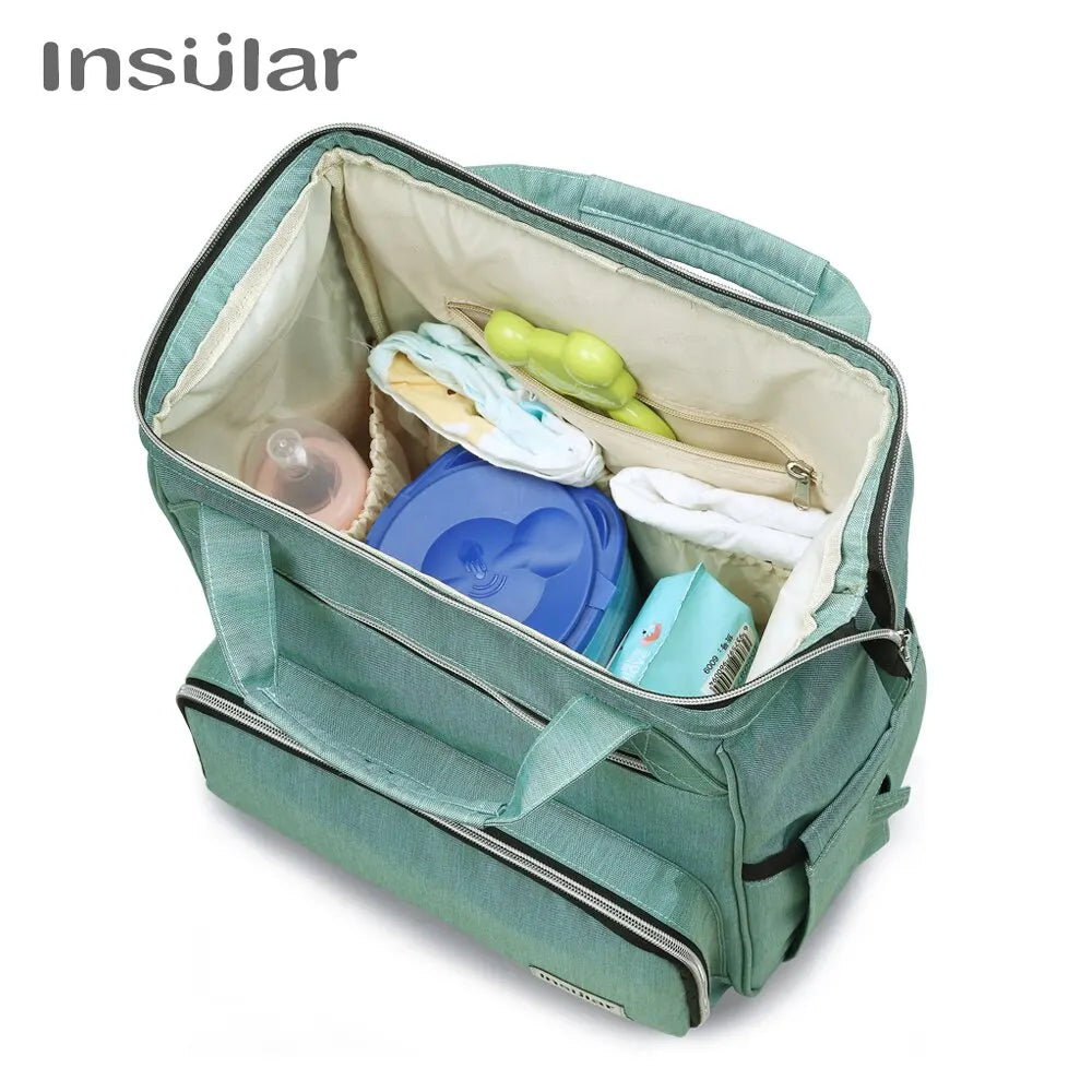 Insular New Fashion Mummy Maternity Nappy Bag Large Capacity Baby Diaper Bags Travel Backpack Designer Nursing Bag For Baby Care