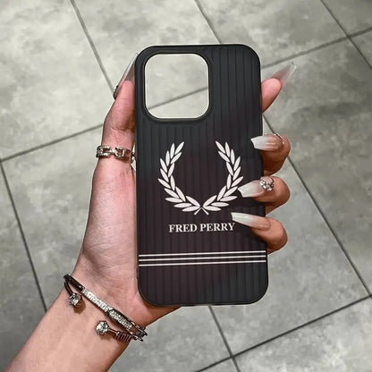 F-Fred Luxuxy Perry For IPhone 17 16 15 Plus Pro Max 12 14 Plus 11 13 Wave Corrugated Stripe Funda Phone Cover