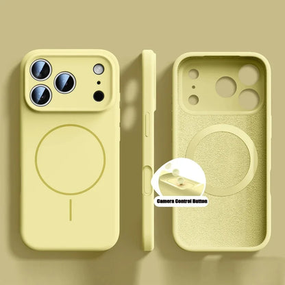 New Liquid Silicone Magnetic Case For iPhone 17 16 15 14 13 12 Pro Max 16 Plus Air Original Soft Cover For iPhone 17 16 Pro Max