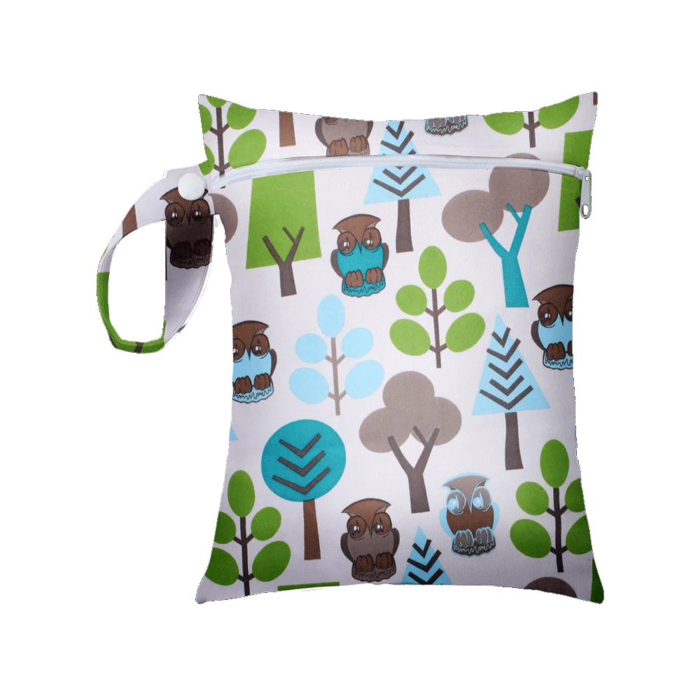 Mini Size 25x20cm Diaper Bag Waterproof Reusable Mummy Bag Printed Pocket Nappy Bags PUL Travel Wet Dry Bags Purple Color