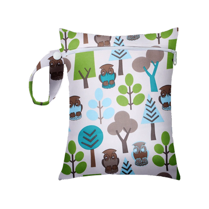 Mini Size 25x20cm Diaper Bag Waterproof Reusable Mummy Bag Printed Pocket Nappy Bags PUL Travel Wet Dry Bags Purple Color