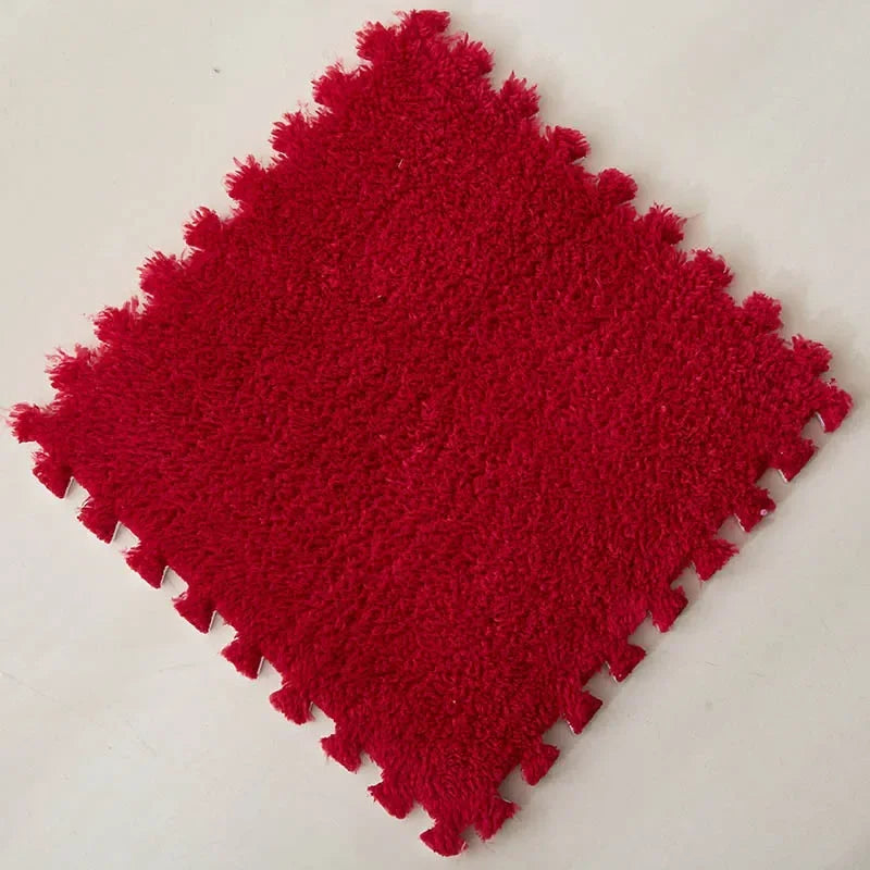 Puzzles Carpet Soft Plush Mat Baby Play Mat Baby Toys in Children's Room Keep Warm Anti-slip Home Decor Rugs 30*30*1CM