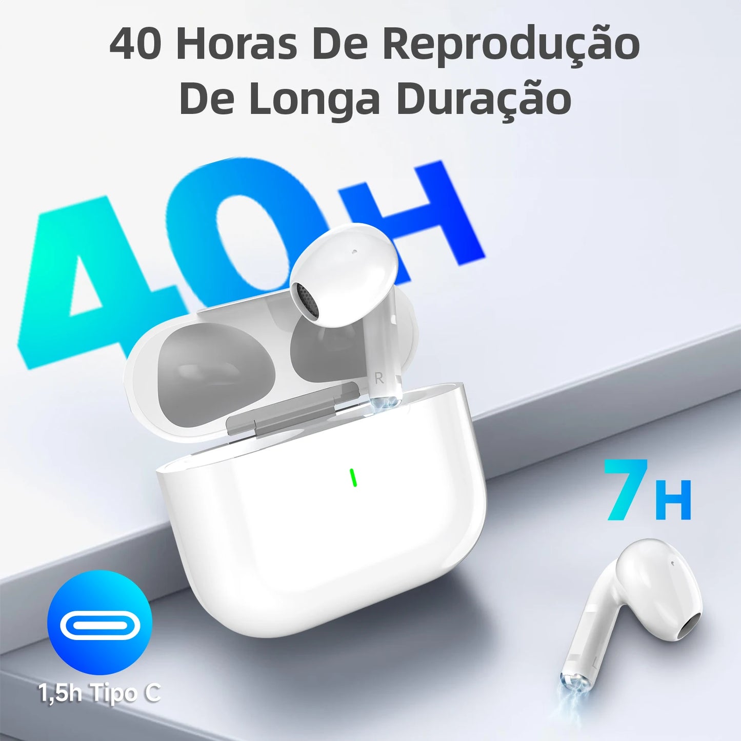 Wireless Bluetooth 5.3 Headphones 40-Hour Battery Life IPX6 Water Resistance Rating Compatible with Android and iOS