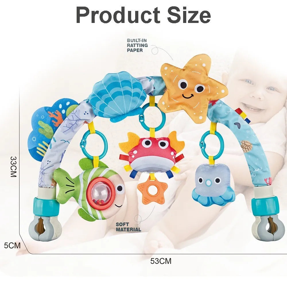 Baby Stroller Arch Toys Bouncer Toy Pram Activity Arch Toys Fine Motor Skills Toys Sensory Development Arch Baby Car Seat Toys