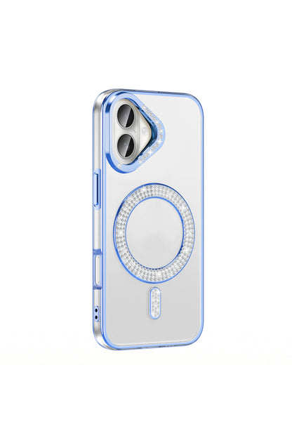iPhone 16 Case Karetta Diamond Stone Patterned Magsafe Cover